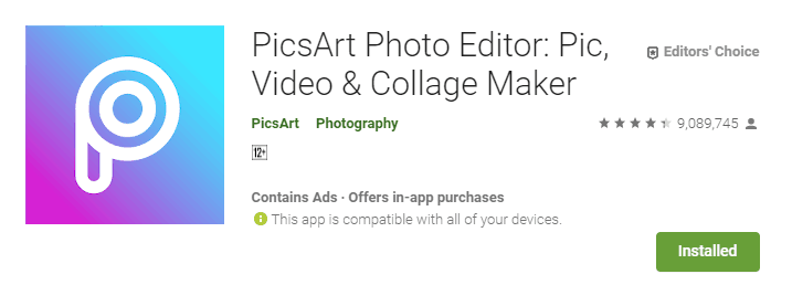 aplikasi kolase PicsArt Photo Grid