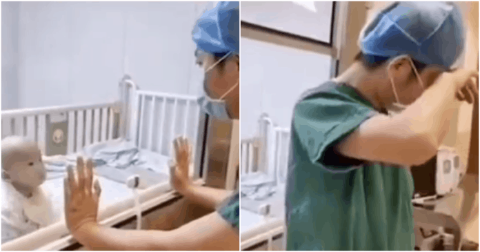 video ayah bayi corona