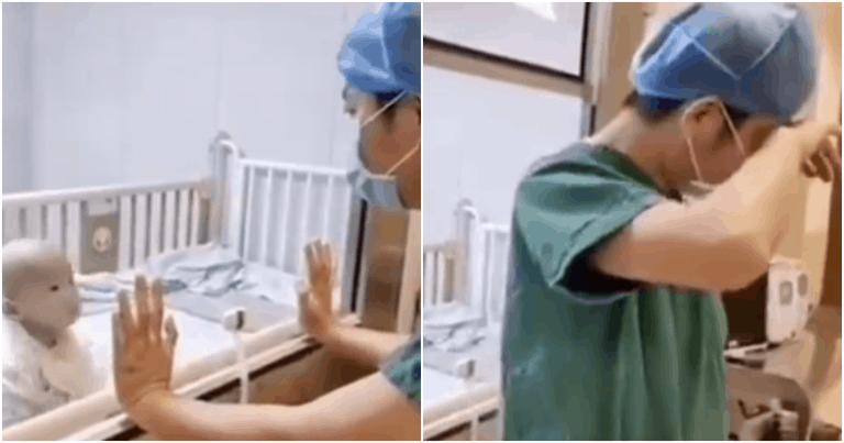 video ayah bayi corona
