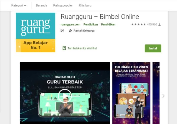 Aplikasi Belajar online