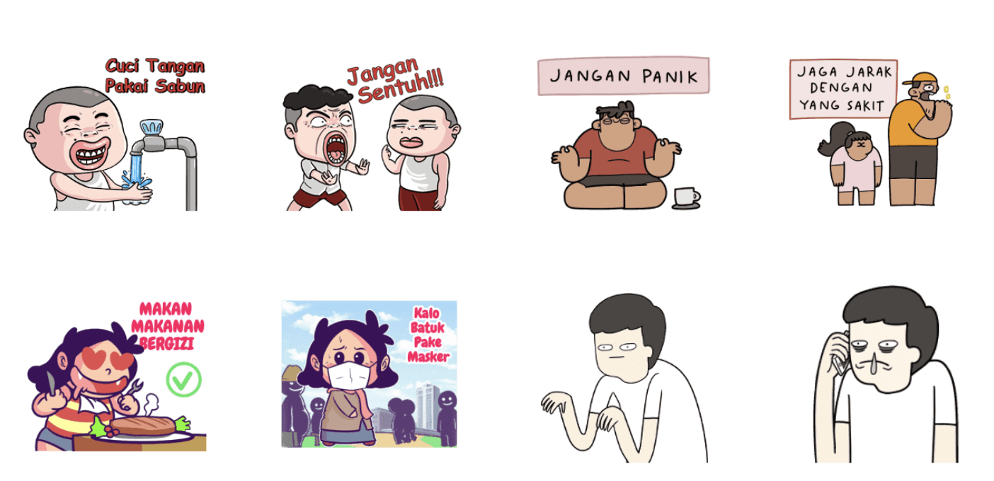 Stiker Line Siaga Covid-19