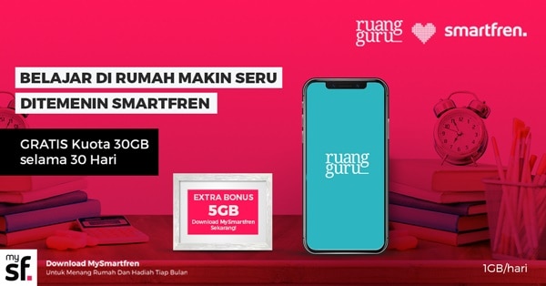 Smartfren Ruangguru 30 GB