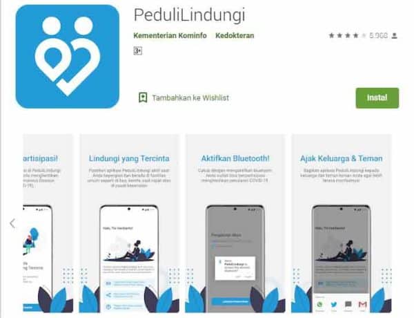 PeduliLindungi pakai GPS