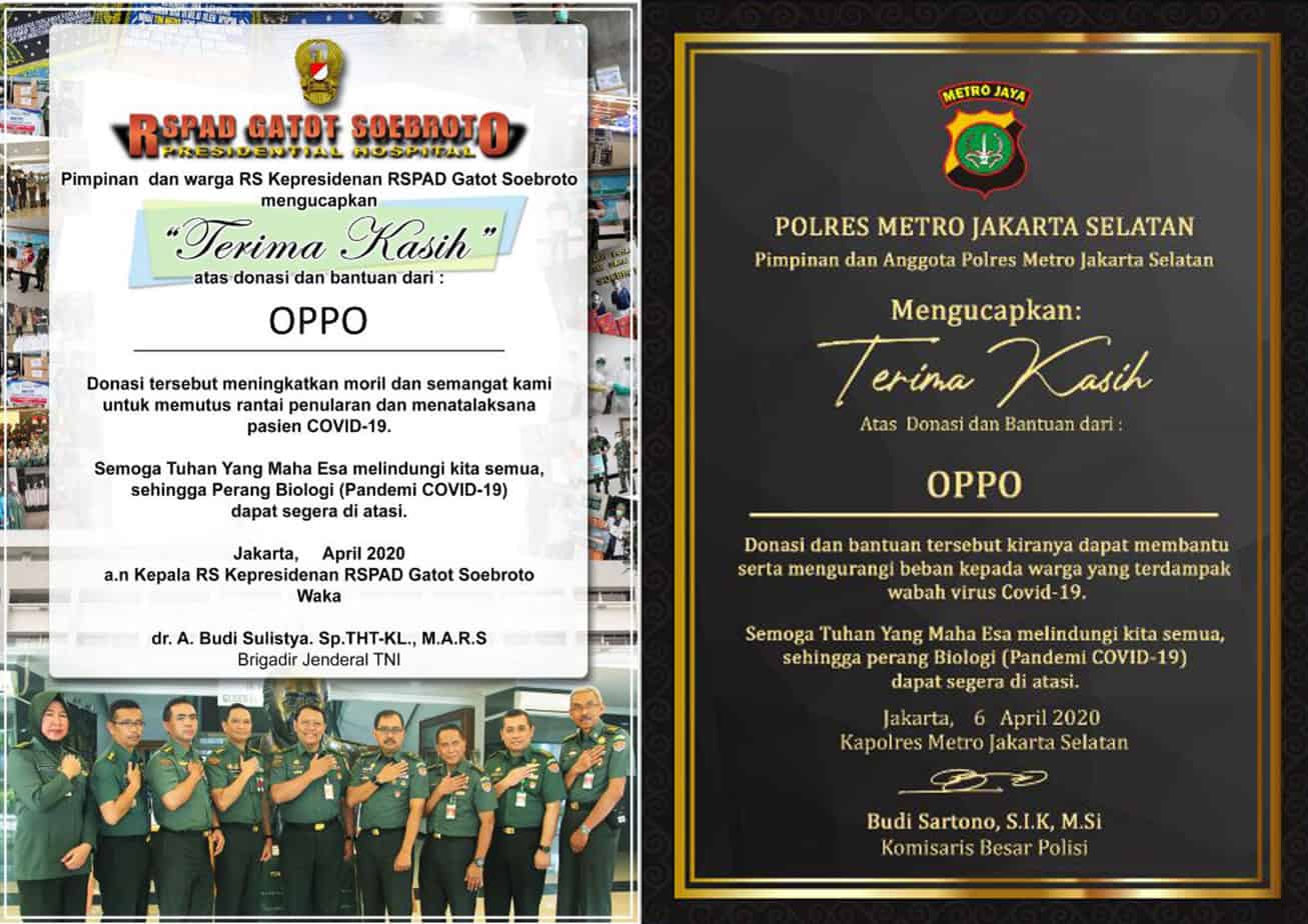 Apresiasi bantuan Oppo