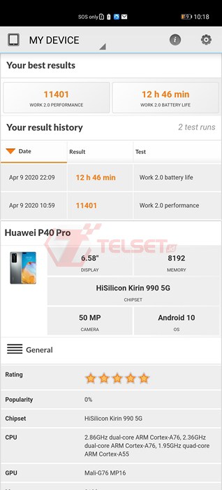 PCMark 2.0 P40 Pro