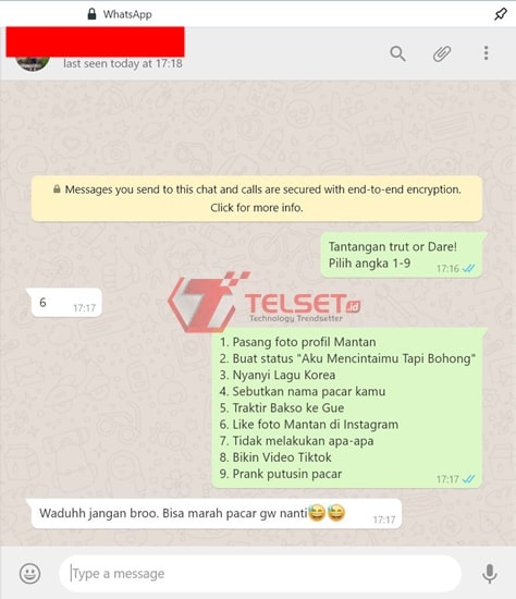 Permainan WhatsApp Truth or Dare