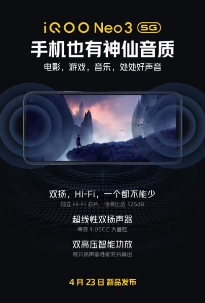 Vivo iQOO Neo3 Stereo Speaker
