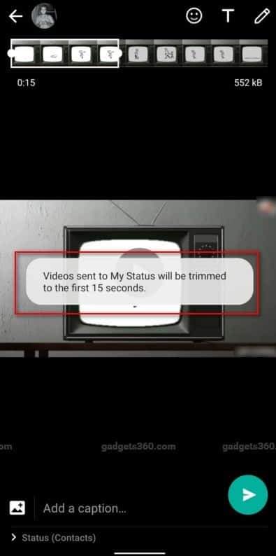 Durasi Video Status WhatsApp