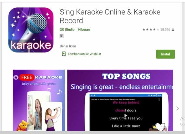Aplikasi Karaoke sing karaike online