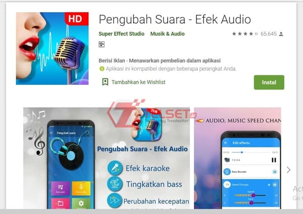 Aplikasi pengubah suara Android