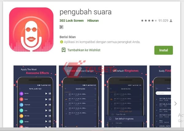 Aplikasi pengubah suara Android