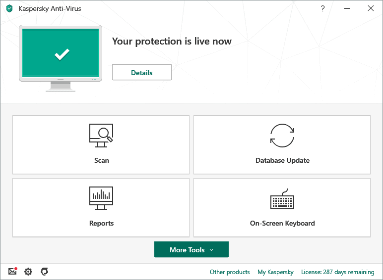 Antivirus Ringan untuk PC Kaspersky Antivirus