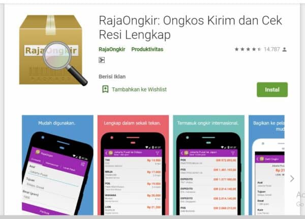 Aplikasi Cek Ongkir terbaik