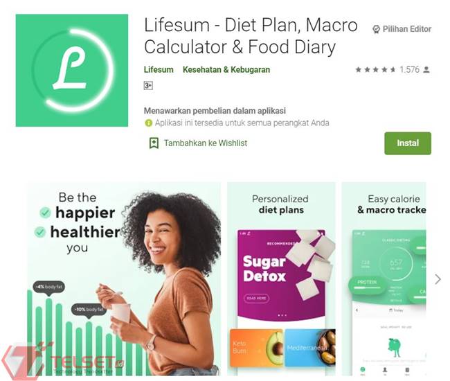 aplikasi program diet