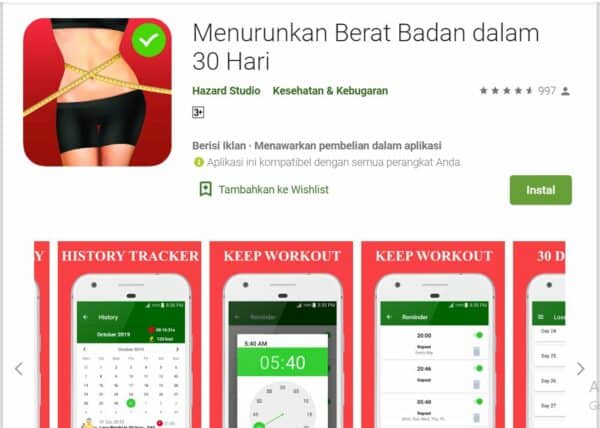 Aplikasi Program Diet 30 Hari