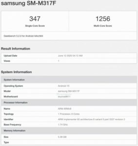 Galaxy M31s Bocoran Hasil Benchmark