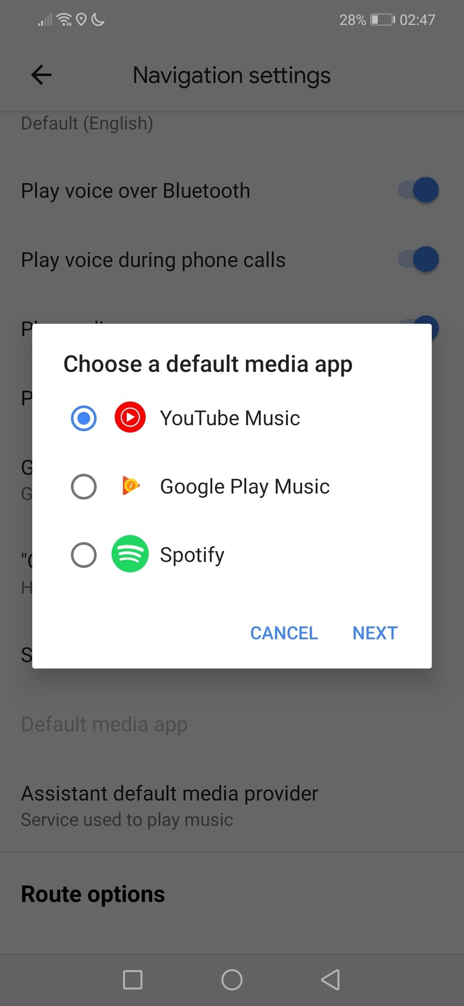 Google Maps YouTube Music
