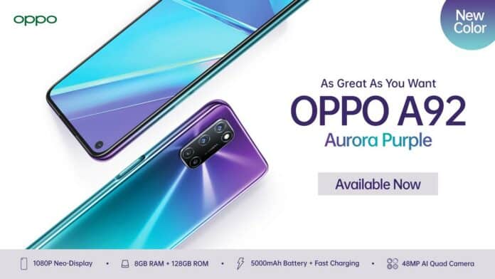 Oppo A92 Aurora Purple