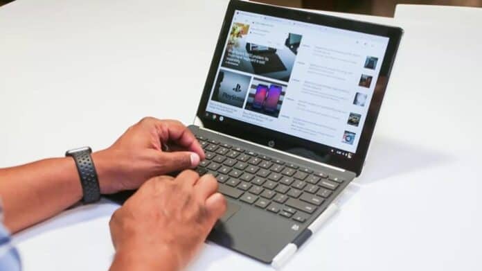 Laptop Chromebook aplikasi Windows