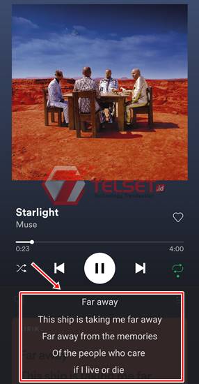 memunculkan lirik di spotify