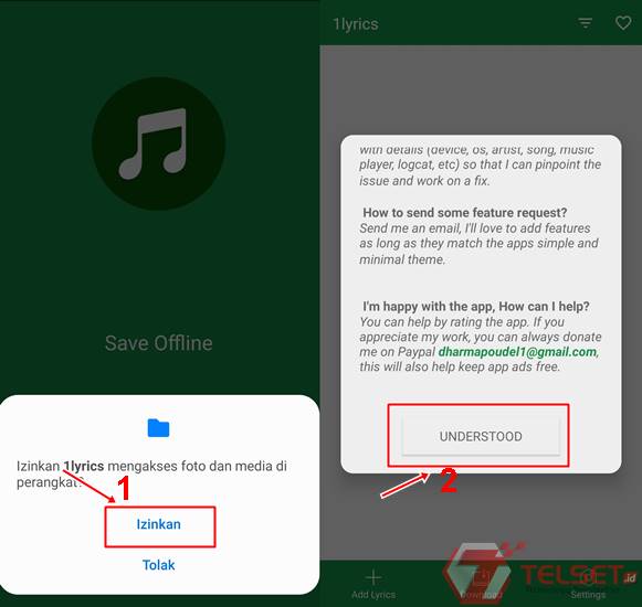 memunculkan lirik di spotify 1Lyrics