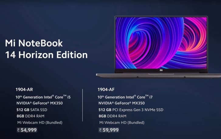 Spesifikasi dan Harga Mi NoteBook 14 Horizon edition