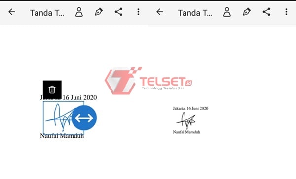 Tanda Tangan Smartphone Laptop 