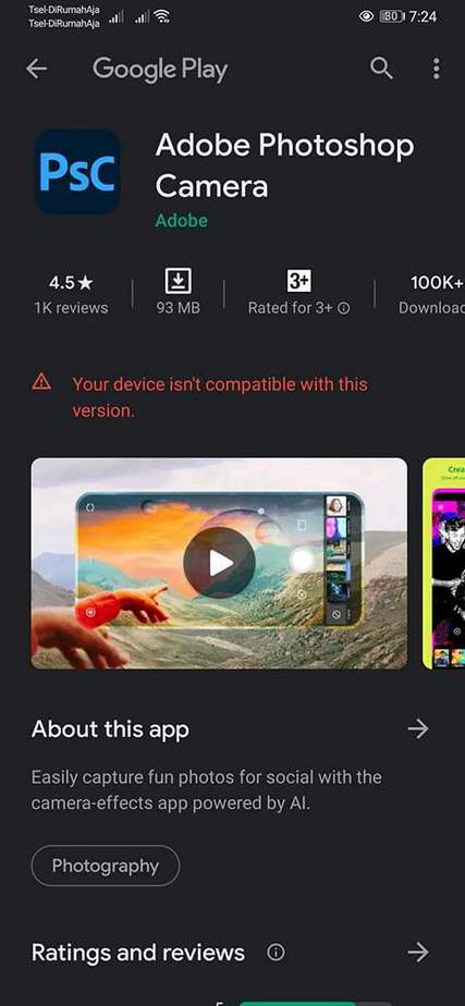 Adobe Photoshop Camera Android