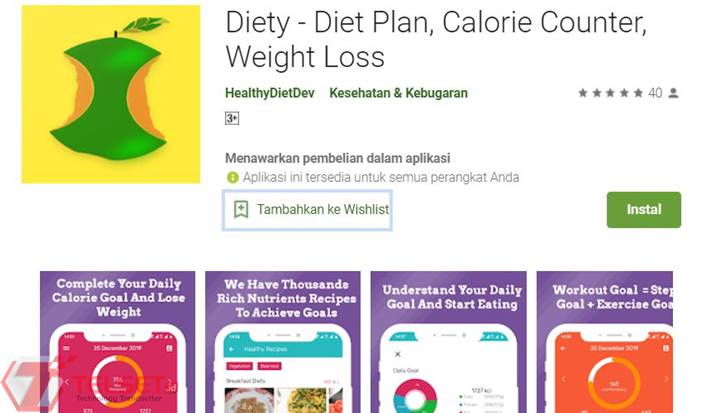 Aplikasi program diet