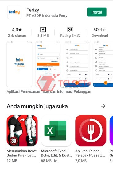 Aplikasi Beli Tiket Kapal Ferry Ferizy