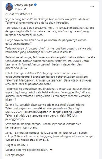 Denny Siregar Telkomsel 