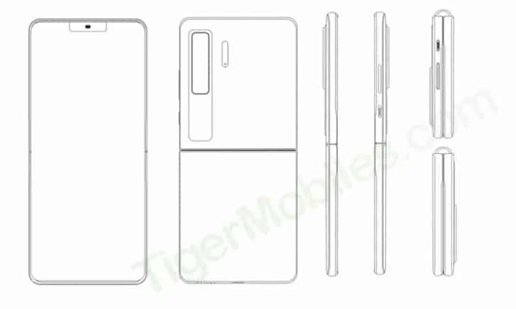 Smartphone lipat clamshell Huawei