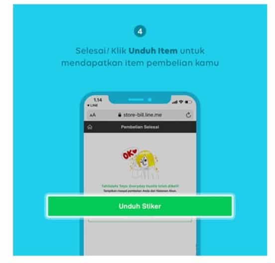 Cara Beli Stiker Line Gopay