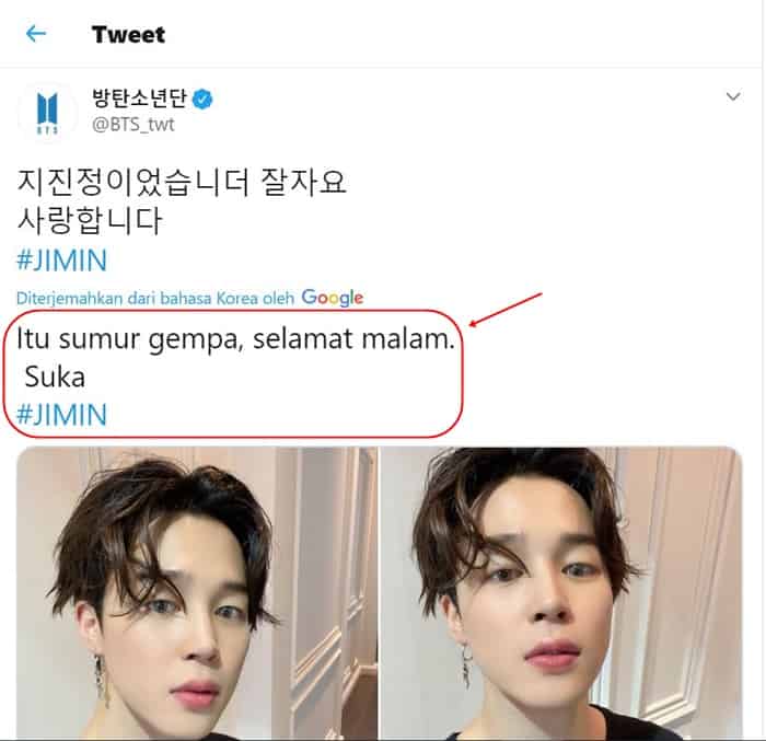Jimin BTS Google Translate