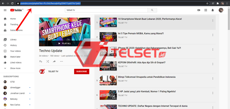 download playlist di youtube