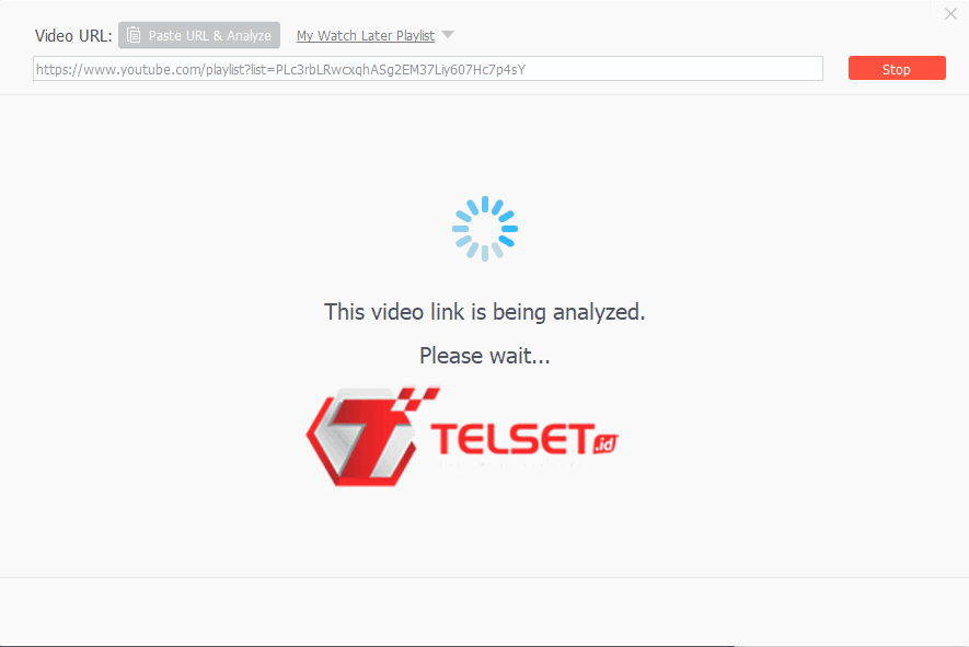 proses download playlist youtube