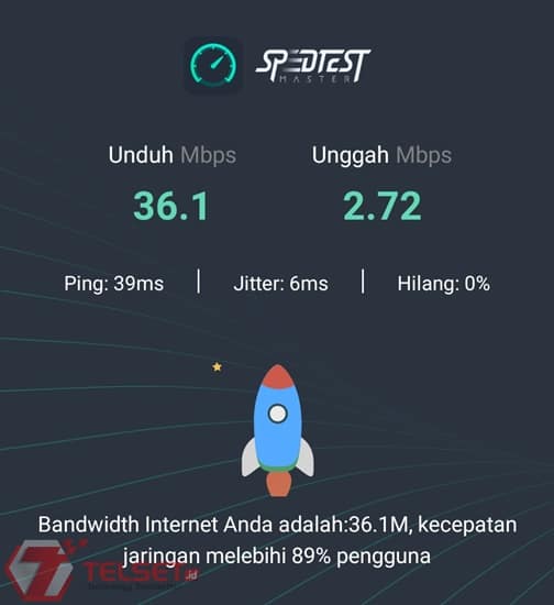 Telkomsel Orbit Speed Test