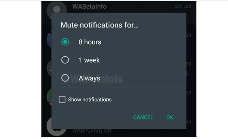 WhatsApp pesan terhapus sendiri