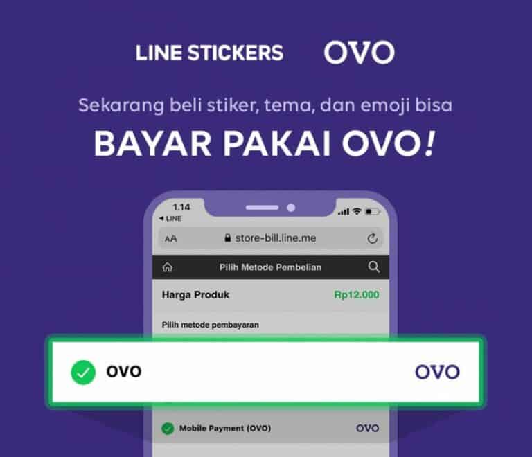 beli sticker line pakai ovo
