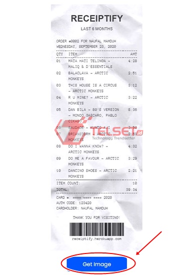 Cara Membuat Receiptify 