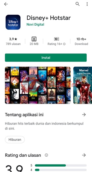Daftar Akun dan Langganan Disney+ Hotstar 