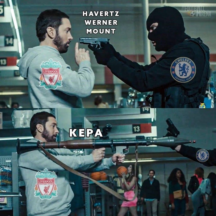 Meme Kepa Chelsea Liverpool 