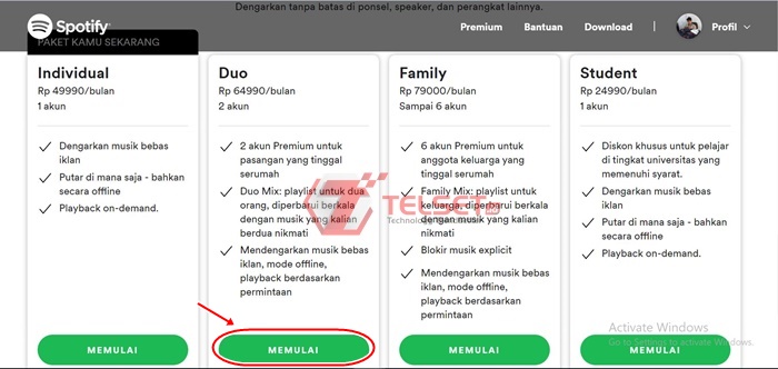 Cara Bayar Spotify Premium DANA