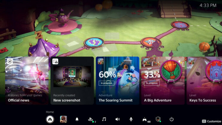UI PlayStation 5