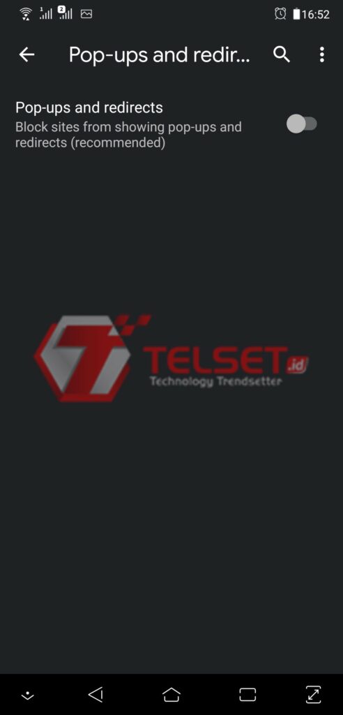 blokir pop up android