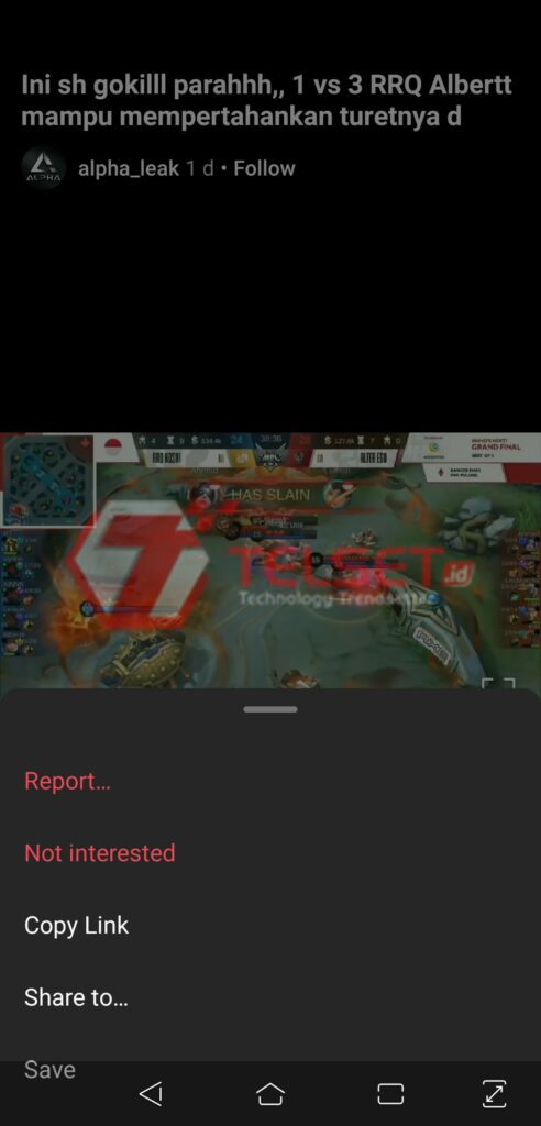 Cara download Video IGTV