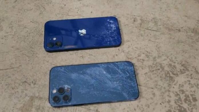 iPhone 12 drop test c iPhone 12 jatuh