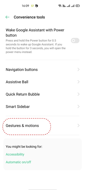 Air Gestures Reno4 F
