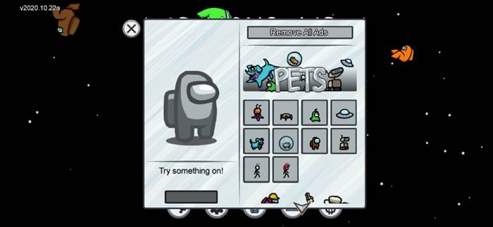 Cara Beli Skin Pet Kostum Among Us