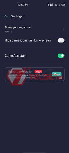 Cara Setting Game Space Oppo